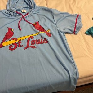 St. Louis Cardinals hooded jersey shirt